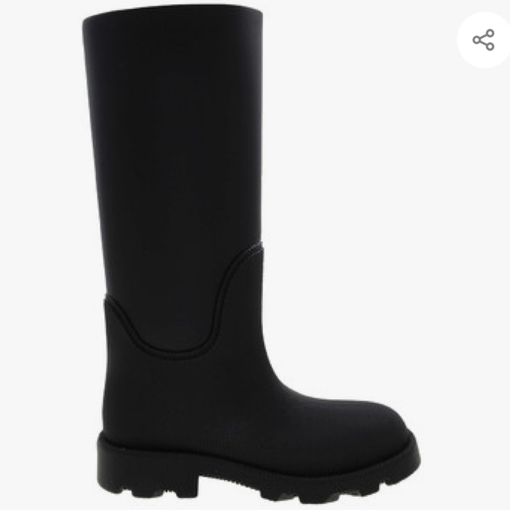 Burberry London Black Rain boots Size 45 Dust Bag Included